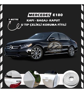 Mercedes E180 Oto Araç Kapı Koruma Fitili 5metre Parlak Beyaz Renk