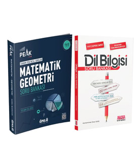 Ünlü Yayıncılık TYT Matematik Geometri Best Peak ve AKM Dil Bilgisi Soru Bankası Seti 2 Kitap