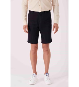 Dufy Lacivert Erkek Regular Fit Düz Casual Short - 86784