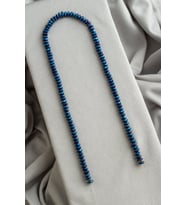 Hematit Doğal Taş Parlak Mavi Fasetli Rondela Kesim 6x3mm Dizi