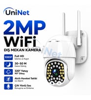 Uninet 360 Derece Ptz Dış Mekân Wifi Güvenlik Kamerası – Gece Görüşlü, Uzaktan Kontrollü ve Hareket Algılamalı