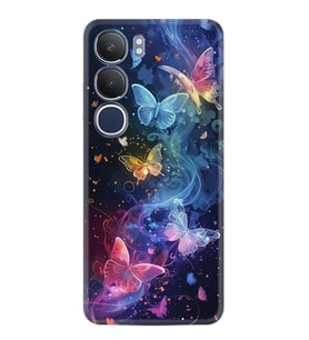 Vivo Y19S Kılıf Boutique Baskılı Resimli Neon Kelebekler Pcode -092