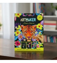 Artmaker Magnificent Mandalas Kazımalı Boyama Seti – 16 Panel, Şablon ve Kalemli Mandala Scratch Art Kit