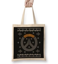 Christmas Overwatch Logo Knit Pattern Bez Çanta Uzun Saplı