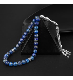 Lapis Lazuli Doğal Taş Tesbih 33lük - 8mm (Çok Renkli)