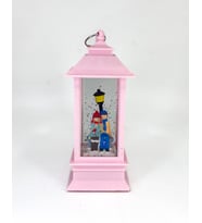 Romantik Kış Masalı Işıklı Kar Küresi - Sevgililer Pembe