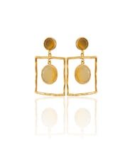 Kadir Jewellery 22 Ayar Altın Kaplama Kadın Sallantılı Küpe -El İşçiliği Ve Hipoalerjenik Küpe-E85