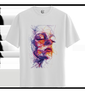 Neon Flow - %100 Pamuklu Erkek Beyaz Tişört - Premium Quality (Siyah - Beyaz)