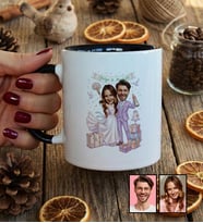Kişiye Özel Karikatürlü Gelin Damat Balayı Çifti Kupa Bardak Sevgililer Günü Hediyesi