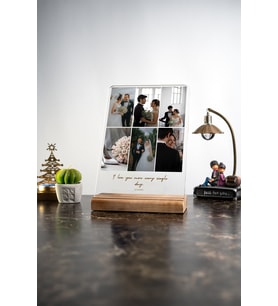 Sevgililer Günü 6 Fotoğraflı Kişiselleştirilebilir Sevgiliye Masa Dekouru Dekoratif