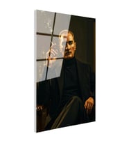 Tamperli Gerçek Cam Tablo Atatürk Boğazlı Kazak Ceket Sigara Atatürk Tablosu Duvar Dekoru