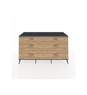 Kronos Konsol 6 Çekmeceli  176x59x99 Aytaşı-Antrasit/Çam