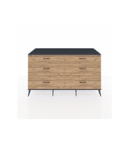 Kronos Konsol 6 Çekmeceli  176x59x99 Aytaşı-Antrasit/Çam