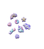 Unicorn Terlik Süsü Terlik Crocks Jibbitz 8 li set (Çok Renkli)