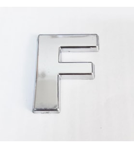 Cemax F Harfi 3,75 cm Krom Yapışkanlı