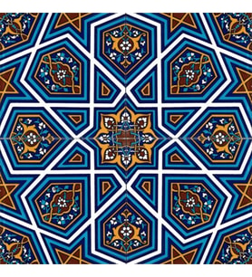 Armada Çini 20x20 Cm SP 48 Kütahya Çinisi Selçuklu Desenli Çini Karo