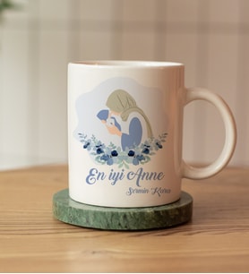 Kişiye  Özel  ANNE TEMALI İsimli Kupa