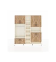 Arges Dolap 18 Raflı 8 Kapaklı Tek Askılı 220x30x243 Aytaşı-Çam/Aytaşı