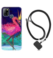 INFINIX Smart 4 5 6 Zero 8 S5 Pro Kılıf Boyun Askılı Silikon Queen Flamingo 1748