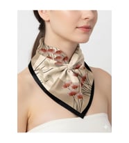 Tarzını Seç Siyah Ginkgo Fular / Bandana / Aksesuar 48x48 cm