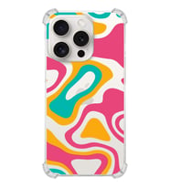 PrintiFy Apple iPhone 15 Pro (Kamera Açık) Uyumlu Köşe Korumalı Renkli Desen Kılıf
