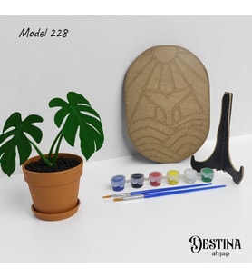 Destina Ahşap Mandala Boyama Seti Ahşap Boyama- Model 228