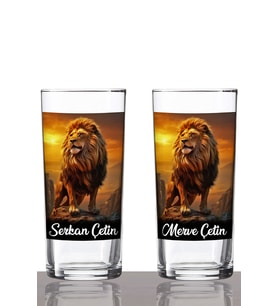 Kişiye Özel 2'li Aslan Rakı Bardağı