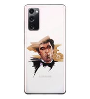 Samsung Galaxy S20 FE Uyumlu Tony Montana Scarface Desenli Şeffaf Telefon Kılıfı