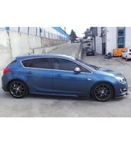 Opel Astra J Sedan Opc Marşpiyel Seti Mat Siyah Plastik 2009 2010 2011 2012 2013 2014