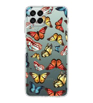 PrintiFy Samsung Galaxy M33 ile Uyumlu Water Color 2  Kamera Korumalı Şeffaf  Kılıf