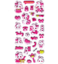 Sticker Kabartmalı Stiker Defter Planlayıcı Etiket (Lde008)-19x9cm - Tavşan ve Telefon