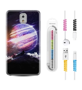 Samsung Note 3 4 5 8 9 20 Ultra 10 Lite Kılıf Kablo Koruma Spiral Silikon Super Planet 1797