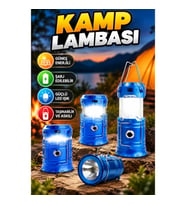 Solar Şarjlı Kızaklı Kamp Lambası Güneş Enerjili LED Çadır Feneri