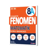 Fenomen Yayıncılık 2025-2026 Müfredat Yeni Nesil 8.Sınıf A Serisi Matematik Soru Bankası (Çok Renkli)