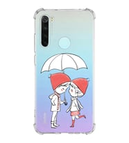 Xiaomi Redmi Note 8 Köşe Korumalı Antişok Kapak Aşk Tasarımlı Şeffaf Silikon Kılıf