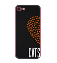 Apple iPhone 5 6 7 8 Plus Se XR Kılıf Desemli Silikon Cats 1792