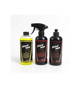 Shine Wax Seramik Şampuan & Jant Temizleyici & Lastik Parlatıcı Jel 500 ml 3'lü Set