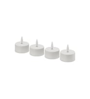LED'li Tealight Mum, Beyaz, Şarj Tepsisiz