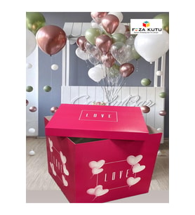 BALON KUTUSU UÇAN BALON KUTUSU DOĞUM GÜNÜ PARTİ BALON KUTUSU SÜPRİZ KUTU KENDİN YAP HEDİYELİK KUTU