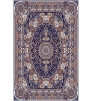 Eliana Home Baskılı, Yıkanabilir Kaymaz Taban Salon Halısı LNA0262 100x150 cm (Mavi)