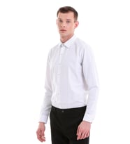 Hatemoğlu Gri Slim Fit Baskılı Pamuklu Slim Yaka Uzun Kollu Klasik Gömlek