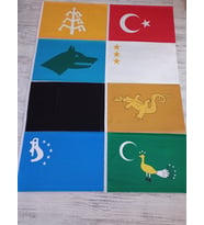 16 Büyük Türk Devleti Bayrak Seti