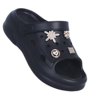 Apella E800-20 Kontes Siyah Eva Kadın Taşlı Günlük Terlik