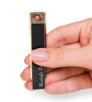 Kişiye Özel Usb Şarjlı Dokunmatik Siyah Elektronik Çakmak
