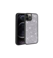 Apple iPhone 14 Pro Uyumlu Kılıf Parlak Taşlı Tasarım Zore Ston Kapak (Koyu Mor)