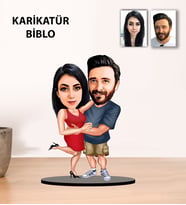 Kisiye Özel Sevgili Evli Karikatür Biblo KB5