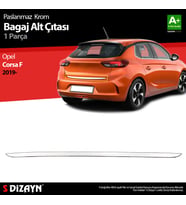 Opel Corsa F Krom Bagaj Alt Çıtası 2019 Üzeri