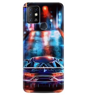 INFINIX Hot 8 9 10 11S Hot 10 Play 10T Kılıf Desemli Silikon Neon Cars 1724
