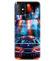 INFINIX Hot 8 9 10 11S Hot 10 Play 10T Kılıf Desemli Silikon Neon Cars 1724