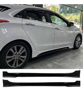 Hyundai i30 Custom Yan Marşpiyel Seti Mat Siyah Plastik 2 Adet 2012 2013 2014 2015 2016 2017